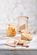 Görseli Galeri görüntüleyiciye yükleyin, Rectangular Food Storage Box Copper 4 Piece Set
