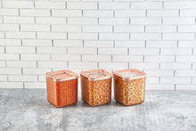 Görseli Galeri görüntüleyiciye yükleyin, Square Copper Storage Box 3x800ml
